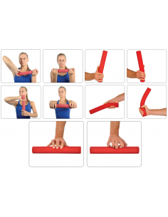 MoVeS Bar-Barra flessibile set da 4pz. per esercizi di mano, braccio e spalla