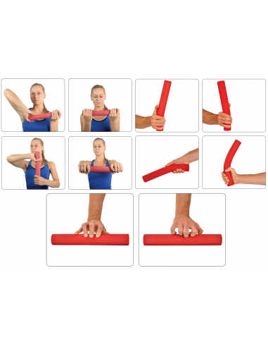 MoVeS Bar-Barra flessibile set da 4pz. per esercizi di mano, braccio e spalla