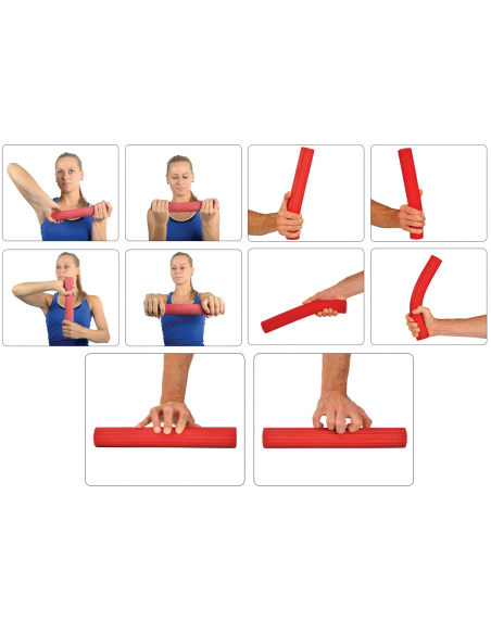 MoVeS Bar-Barra flessibile set da 4pz. per esercizi di mano, braccio e spalla