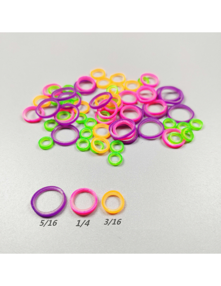 Elastici 5/16"(7,9 mm) ortodontici extra-orali colorati