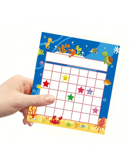 Tabella delle Stelline Premio 3pz + 150 adesivi motivazionali