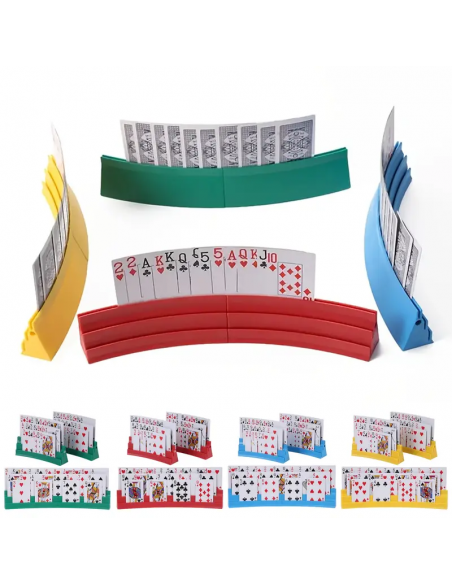 Porta carte da gioco calamitato a 3 scanalature – Supporto per carte da gioco comodo