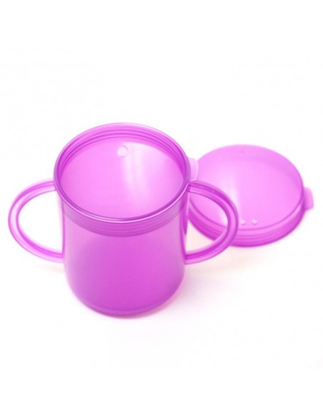 Bicchiere con doppio manico e coperchi