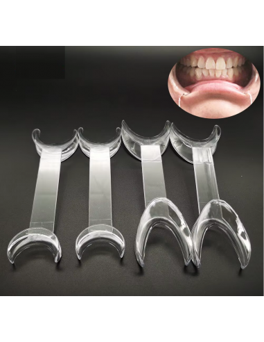 Apribocca bilaterale doppio – Retrattore labiale trasparente per valutazione e fotografia
