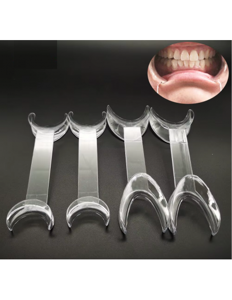 Apribocca bilaterale doppio – Retrattore labiale trasparente per valutazione e fotografia