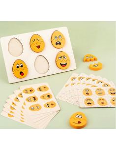Puzzle delle Emozioni in Legno – Gioco Educativo per Bambini