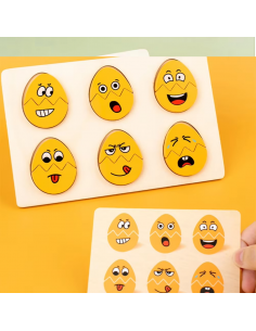 Puzzle delle Emozioni in Legno – Gioco Educativo per Bambini