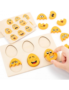 Puzzle delle Emozioni in Legno – Gioco Educativo per Bambini