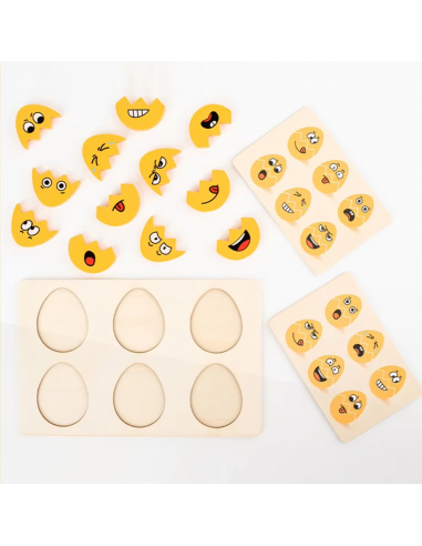 Puzzle delle Emozioni in Legno – Gioco Educativo per Bambini
