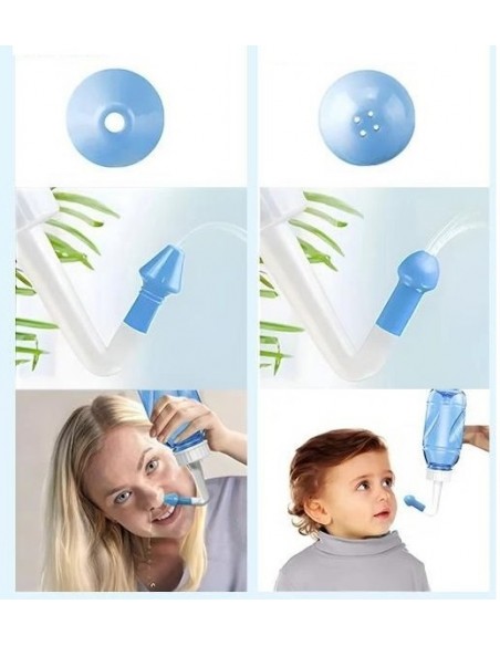 Lota irrigatore nasale con testine adulto, bambino e auricolare