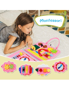 Borsetta delle Allacciature Montessori Rosa