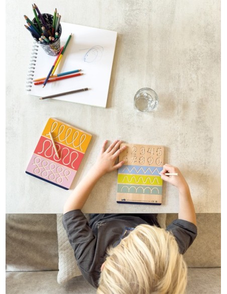 Lavagne Montessori per Imparare a Scrivere  Set in Legno FSC