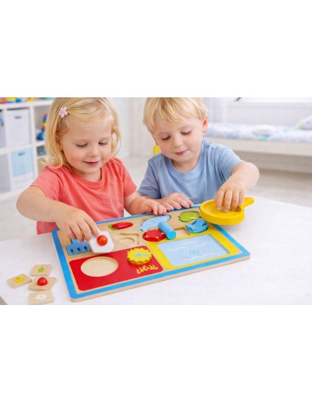 Puzzle della colazione in legno – gioco educativo 3+