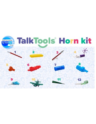 Kit soffio TalkTools® Horn Kit – terapia respirazione e articolazione