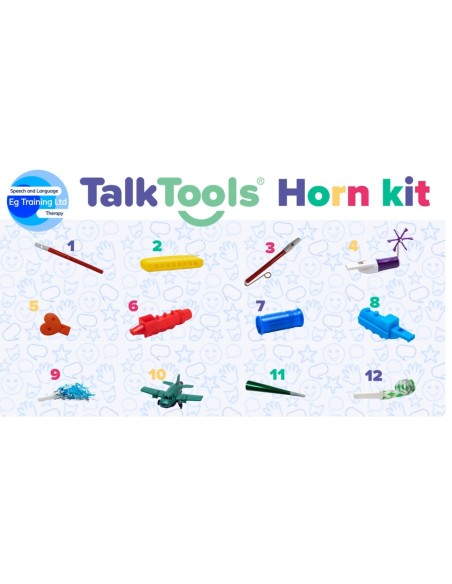 Kit soffio TalkTools® Horn Kit – terapia respirazione e articolazione