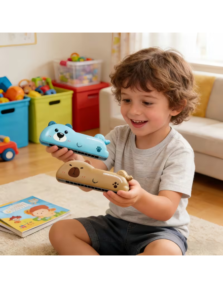 Armonica 3 in 1 per bambini – Armonica, Fischietto e Trombetta