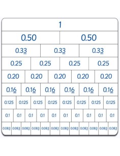 Tavola delle Frazioni Flexitables – Frazioni, Decimali e Percentuali