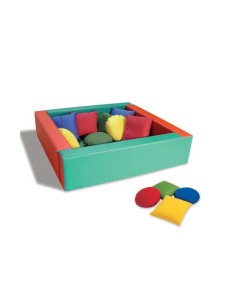 Piscina con materassino di fondo e 8 cuscini