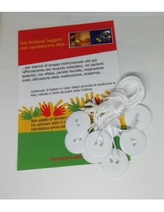 Set bottoni leggeri con cordoncino 8pz. Adulti