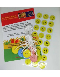 Set bottoni leggeri con cordoncino 8pz. Adulti