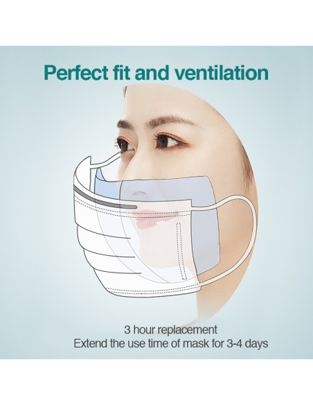 Filtri monouso 100 pz. per mascherine kf94 N95 KN95 ffp3 2 1