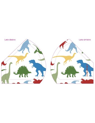 Mascherina Bambini Dinosauri Lavabile