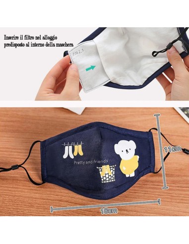Mascherina Bambini ORSETTO in cotone