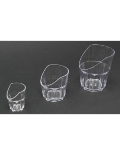 Bicchiere con incavo trasparente grande