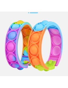 Braccialetto Antistress Arcobaleno Pop Bubble