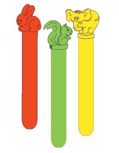 Abbassalingua pediatrici in plastica colorati 1pz.