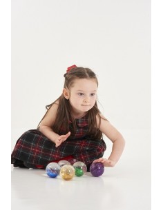Set palle sensoriali arcobaleno glitterate 7 pz.