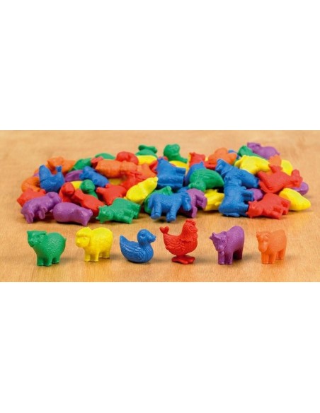 Animali domestici da cobntare 72pz-FARM ANIMAL COUNTERS-giocotherapy