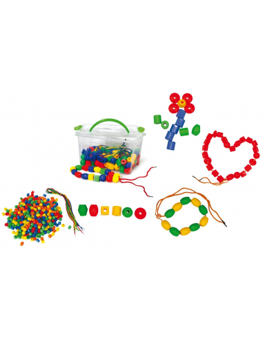 Perle da infilare in bauletto 140 pz