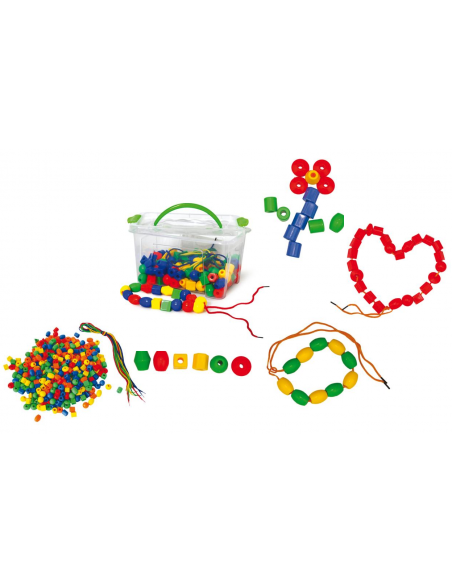 Perle da infilare in bauletto 140 pz