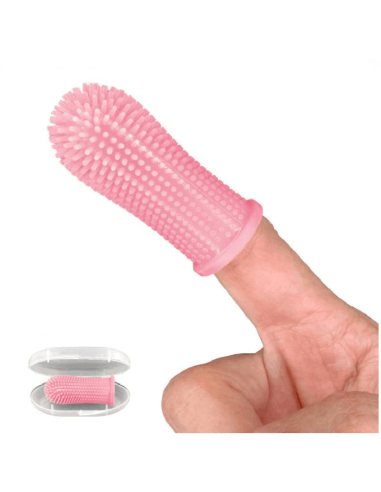 Spazzolino da dito in silicone per stimolazione orale 3m+