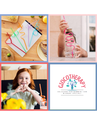 Cannucce rigide logopediche riutilizzabili – Set 5 pezzi