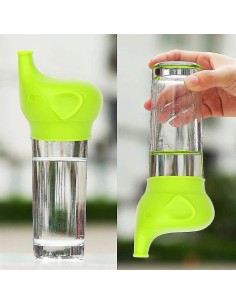 Coperchio universale in silicone con beccuccio per bicchiere