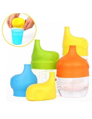 Coperchio universale in silicone con beccuccio per bicchiere