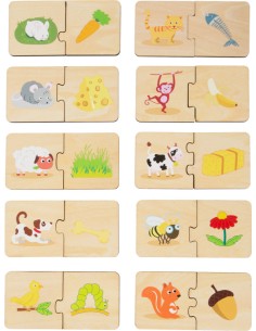 Puzzle Animali cosa mangiano