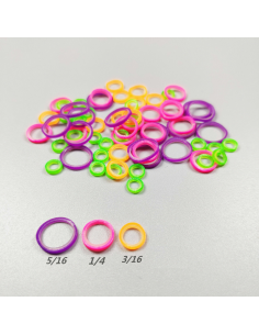 Elastici 1/4" (6,4 mm) ortodontici extra-orali colorati