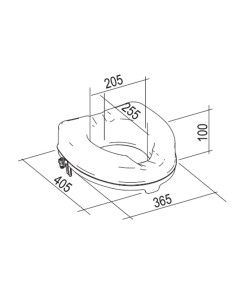 RIALZO WC con sistema di fissaggio - 10 cm
