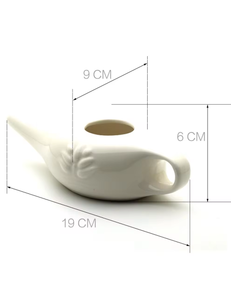 Neti Pot in Ceramica per Irrigazione Nasale