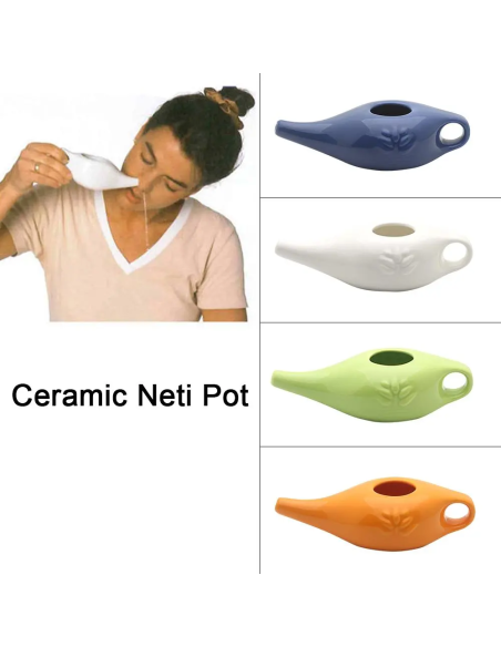 Neti Pot in Ceramica per Irrigazione Nasale