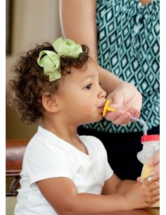 Kit bottiglia orsetto con blocco e valvola per cannucce