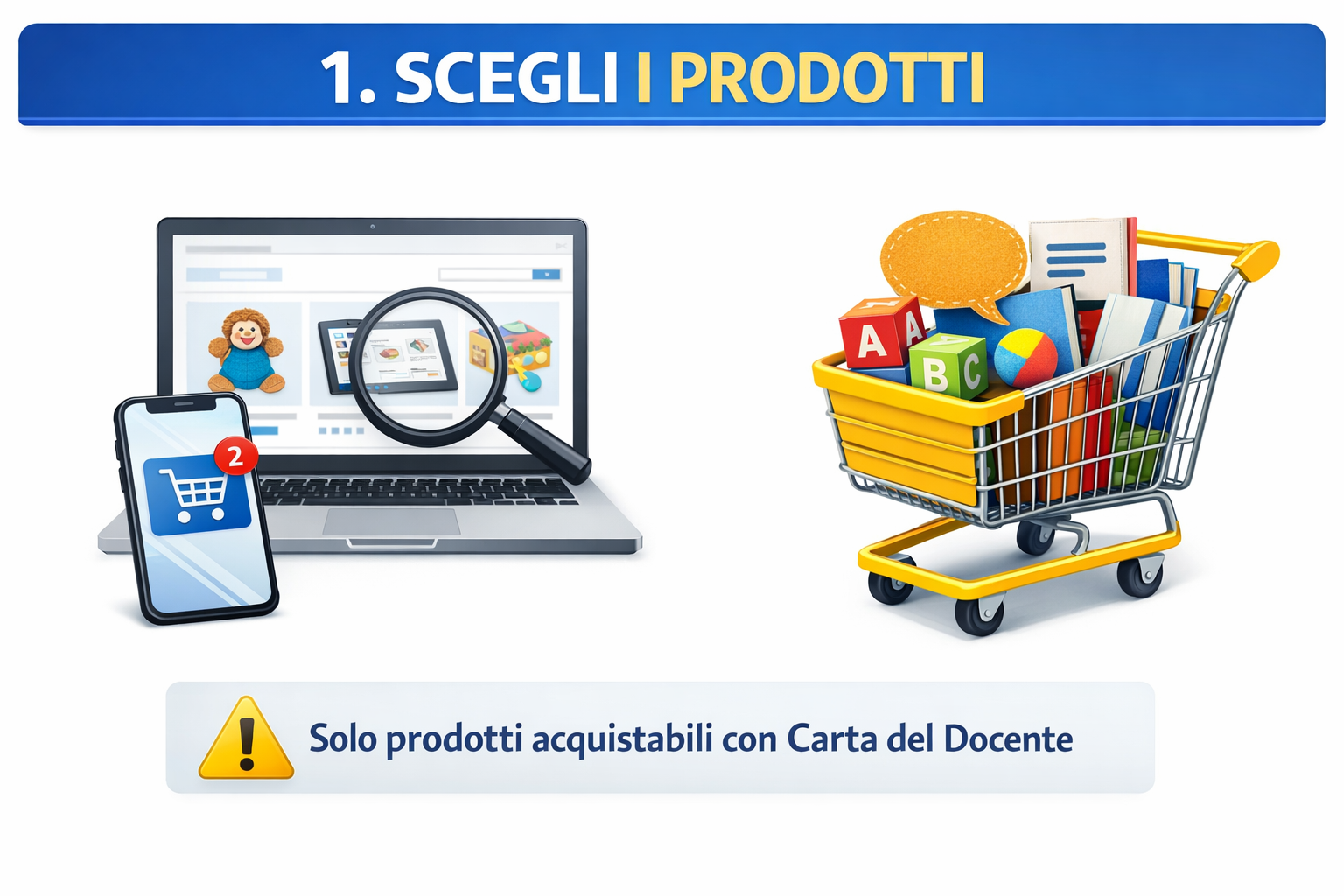 Step 1 Carta del Docente - Scegli i prodotti